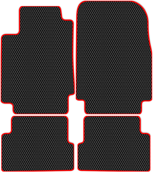 Коврики ЭВА "EVA ромб" для Renault Symbol I (седан / LB Седан) 2006 - 2008, черные, 4шт.