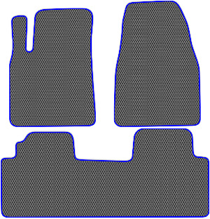 Коврики ЭВА "Ромб" для Hyundai Matrix (хэтчбек 5 дв) 2001 - 2005, серые, 3шт.