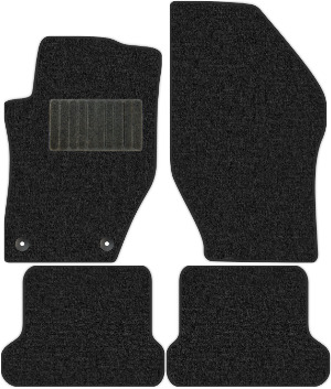 Коврики текстильные "Классик" для Peugeot 308 I (кабриолет / T7,4B) 2009 - 2011, темно-серые, 4шт.