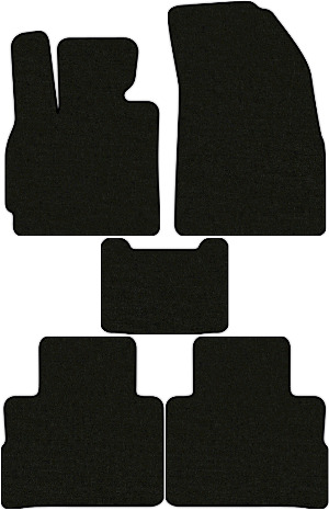 Коврики текстильные "Стандарт" для EXEED RX I (suv / SUV) 2022 - Н.В., черные, 5шт.