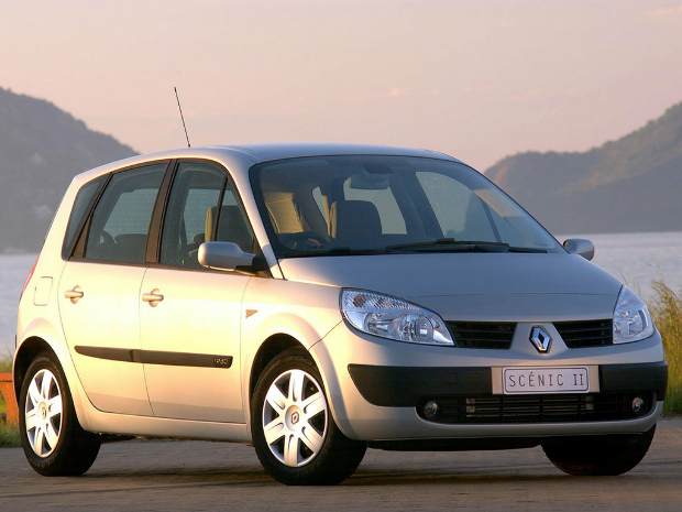 Коврики текстильные "Комфорт" для Renault Scenic II (хэтчбек 5 дв) 2003 - 2006, темно-серые, 4шт.