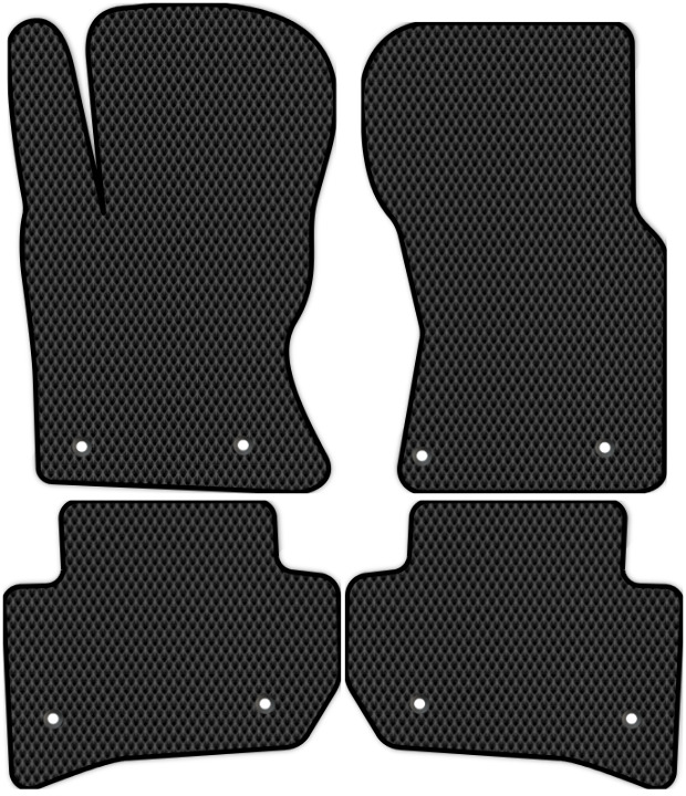 Коврики ЭВА "EVA ромб" для Jaguar F-Pace (suv / Х751) 2015 - 2020, черные, 4шт.