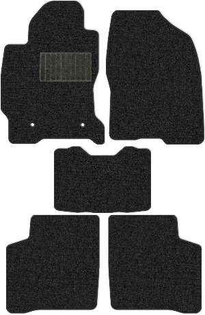 Коврики текстильные "Классик" для Toyota Prius II (лифтбек / NHW20) 2003 - 2009, темно-серые, 5шт.