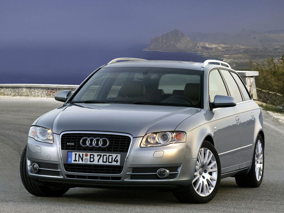 Коврики ЭВА "EVA ромб" для Audi A4 (универсал / B7) 2004 - 2008, черные, 4шт.